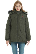 Cargar imagen en el visor de la galería, Hooded Parka Coat RCH ✖ (Black / Green)
