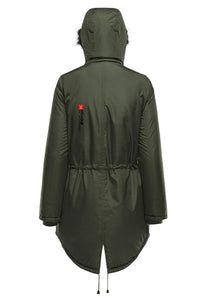 Hooded Parka Coat RCH ✖ (Black / Green)